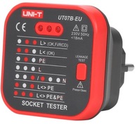 Tester zásuviek 230V indikátor sieťových zásuviek tester siete UT07B-EU JEDNOTKA