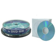 DVD Verbatim DVD-RW 4,7GB 10ks + Papierová obálka s okienkom 10ks