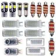 LED osvetlenie, výkonné vnútorné palubné svetlá, Audi A3 8P, projektor 3D loga