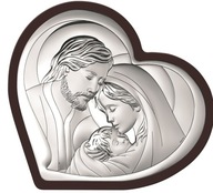 Obrázok Svätá rodina strieborné srdce rám darček
