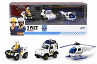 Fireman Sam Sada policajných vozidiel 3 ks.