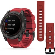 Silikónový remienok pre Garmin Fenix ​​​​7X/6X, červený