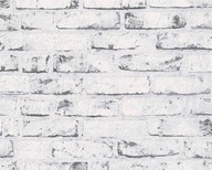 Tapeta BRICK white 3D BRICK WALL Vlies