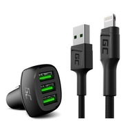 3xUSB nabíjačka do auta + 1,2m Lightning kábel