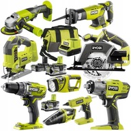 RYOBI COMBO SADA 9 NÁRADIA 18V 3x AKU