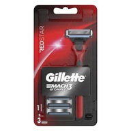 Pánsky holiaci strojček Gillette Mach3 Redstar + 3 čepele