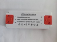 Tenký plochý LED zdroj 36W 3A 12V DC nábytok