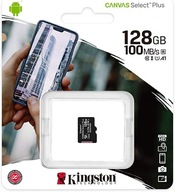 Pamäťová karta KINGSTON Plus MicroSD 100 MB/s 128 GB