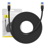 Pletený sieťový kábel Baseus Ethernet RJ45, 10 Gbps, 8 m (čierny)