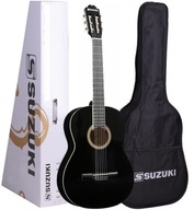 SUZUKI SCG-2 3/4 BLK ČIERNA KLASICKÁ gitara + KUFRIKOVÁ SADA NA UČENIE