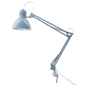 IKEA TERTIAL Stolná lampa, svetlomodrá