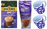 MILKA CAPPUCCINO + MILKA na pitie 1kg + 2 šálky