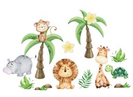 Samolepky na stenu JUNGLE ANIMALS SET XXL