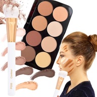 TIEŇOVÁ PALETA NA KONTUROVANIE TVÁRE MAKEUP BRONZER BLUSH DOUGLAS BRUSH