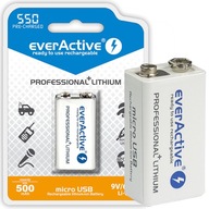 EVERAKTÍVNE BATÉRIE 6F22 / 9V LI-ION 550 MAH EVH