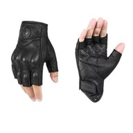 Kožené motocyklové rukavice Guantes do polovice prstov