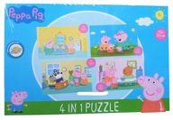 PUZZLE 4v1 PEPPA PIG 72 KUSOV ŠTYRI VZORKY