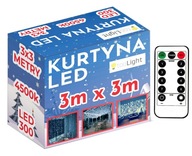 SVETELNÁ ZÁPONA 300 LED GARLANDOVÝCH LAMP 8 FUNKCIÍ