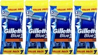 Holiaci strojček GILLETTE BLUE II Plus 7 kusov x 4 balenie (28 kusov)