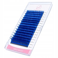 Farebné mihalnice Premium Lashes MIX D 0,07 7-15mm 16 pásikov MODRÁ