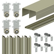 Sada kovania na posuvné dvere A1 1,5m/2D - Champagne