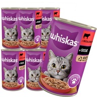 WHISKAS BEEF Sauce 6x400g CAN krmivo pre mačky