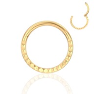 Titanium GOLD Clicker Ring PIERCING Helix 1.2/8