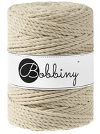 Macrame šnúra Bobbiny 5mm 3PLY točená béžová