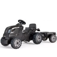 SMOBY Black Traktor XL s pedálmi a prívesom