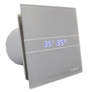 CATA E-100 GSTH kúpeľňový ventilátor strieborný LED snímač vlhkosti Timer