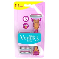 GILLETTE VENUS Jednoducho 3 žiletky + 8 nábojov dámske pre ženy