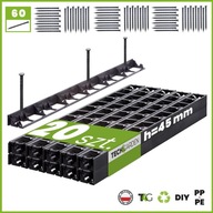 20x Záhradná obruba 45 BORDER 1 meter + 60 kotiev