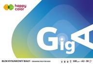 BLOK NA KRESLENIE A2 GigA HAPPY COLOR 30/100g biela