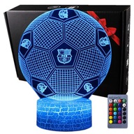 3D LED USB nočná lampa FC Barcelona Football