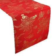 Nešpinivý vianočný behúň na stôl Christmas Eve Red Gold 40x140 cm