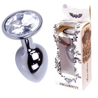 Zástrčka Boss Series-Jawellery Dark Silver PLUG- Clear