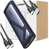 UGREEN POUZDRO DISKU M.2 SSD USB 3.2 GEN 2 PUZDRO DISKU 10 GBPS ŠEDÉ