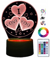 Stolná lampa Heart Love 16 col. LED PLEXID