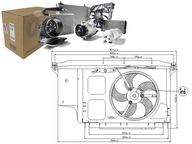 VENTILÁTOR RADIÁTORA (S POUZDROM) CITROEN BERLINGO,