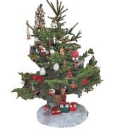 Koberec na vianočný stromček, podložka 90 cm, kožušinový koberec