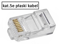 RJ45 zástrčka cat.5e plochý kábel AWG24-27 100 ks