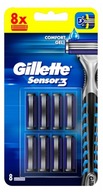 Gillette Sensor3 náplne do žiletky 8 kusov COMFORT GEL