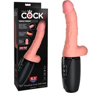 King Cock Realistic vibrátor na semenníky, USB