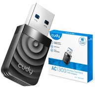 CUDY WU1300S USB Wi-Fi 5 1300 Mbps sieťová karta