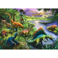 PUZZLE 200 PUZZZLE PRE DETI DINOSAURY ZVIERATÁ DŽUNGLE HORY 7+ KLUBOV