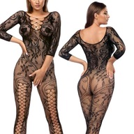 Mirabella čierne čipkované bodystocking black S/M