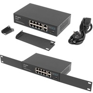 SWITCH RACK 10' 19' 8x 100MB POE 120W + 2x 1GB