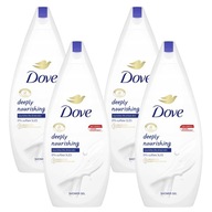 Dove Gel Deeply Nour gél pre ženy na kúpanie a sprchovanie 720 ml x4