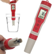 pH METER TDS EC TESTOVAČ KVALITY VODY SNÍMAČ TEPLOMER 4v1 OSMÓZA MINERÁLY