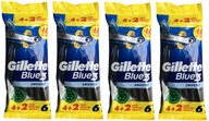 Sada na hladké holenie Gillette Blue3 SET 4x6ks. NOVINKA 240 HOLENÍ